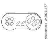 Nintendo Controller design icon line art