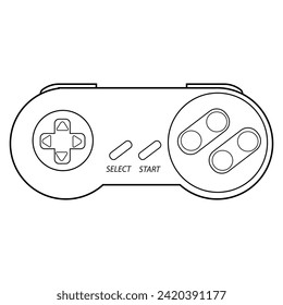 Nintendo Controller design icon line art