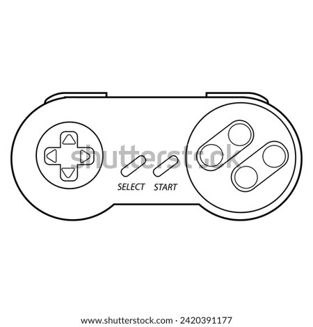 Nintendo Controller design icon line art