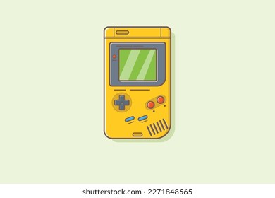 Gameboy retro device with color pastel Royalty Free Vector