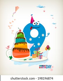 Ninth Birthday card.