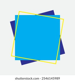 Ninth Style Simple Rectangle with Blue Color. Label Icon. High Quality Vector Icon. Editable Vector