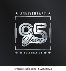 Ninty Five years anniversary celebration logotype. 95th year anniversary logo collection. Anniversary label. Anniversary logo template. Anniversary sign. Vector Illustration