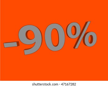 ninty percent discount background