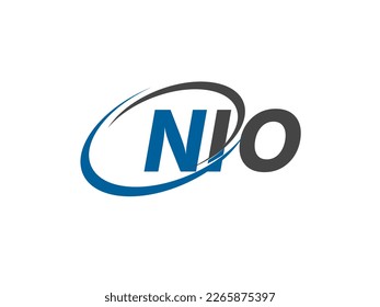 NIO letter creative modern elegant swoosh logo design