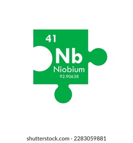 Niob-Symbol-Set. Vektorgrafik für Webdesign