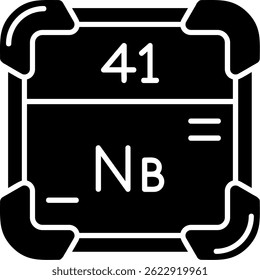 Design de ícone de vetor de linha de nióbio