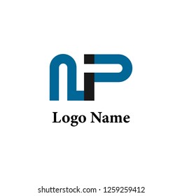 Nip Blue Logo Monogram Vector Design Stock Vector (Royalty Free ...