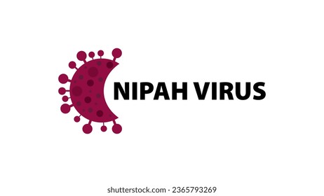 Nipah virus concept. illness outbreak. pandemic. Microscope virus close up Design for poster banner social media post