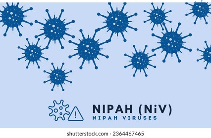 nipah virus (niv) infection is a newly emerging zoonosis that causes severe disease in both animals and humans. Vector illustration 