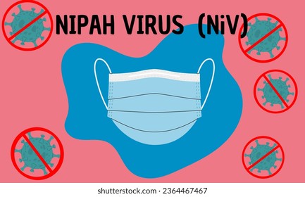 nipah virus (niv) infection is a newly emerging zoonosis that causes severe disease in both animals and humans. Vector illustration 