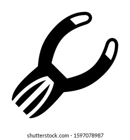 nippers icon isolated sign symbol vector illustration - high quality black style vector icons

