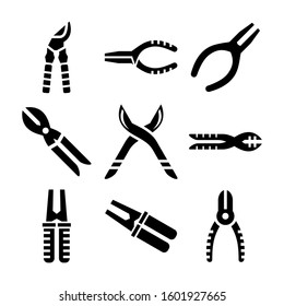 nippers icon isolated sign symbol vector illustration - Collection of high quality black style vector icons
