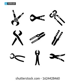 nippers icon isolated sign symbol vector illustration - Collection of high quality black style vector icons
