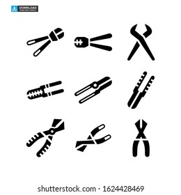 nippers icon isolated sign symbol vector illustration - Collection of high quality black style vector icons
