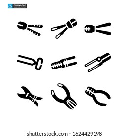 nippers icon isolated sign symbol vector illustration - Collection of high quality black style vector icons

