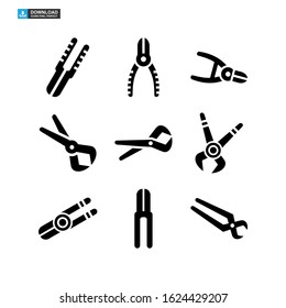 nippers icon isolated sign symbol vector illustration - Collection of high quality black style vector icons
