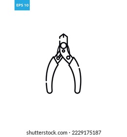 Nippers icon outline Vector illustration