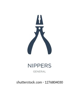 nippers icon vector on white background, nippers trendy filled icons from General collection, nippers vector illustration