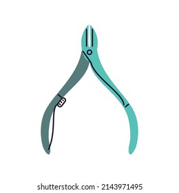 nippers herramienta de manicura icono plano
