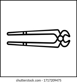 Icono de herramienta de nippers ilustración vectorial,icono de construcción