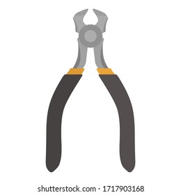 Nippers tool vector flat illustration