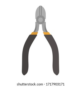 Nippers tool vector flat illustration