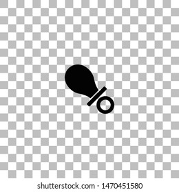 Nipple. Black flat icon on a transparent background. Pictogram for your project