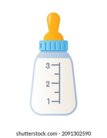 Nipple bottle - modern flat design style isolated icon
