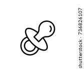 Nipple flat icon. Single high quality outline symbol of happy birthday for web design or mobile app. Thin line signs of holiday for design logo, visit card, etc. Outline logo of celebration