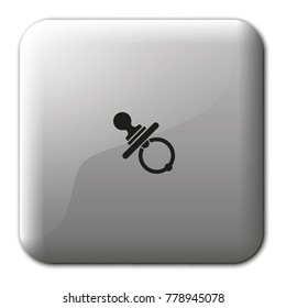 Nipple flat vector icon.