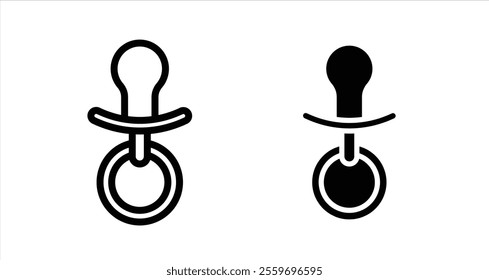Nipple Icon collection in filled and stroke style.