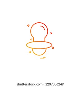 Nipple icon design vector 