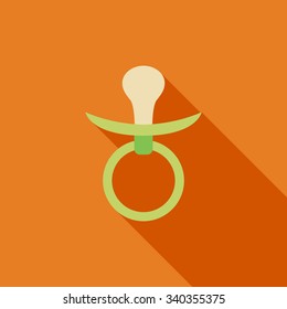 Nipple icon. Flat vector related icon with long shadow for web and mobile applications. It can be used as - logo, pictogram, icon, infographic element. Vector Illustration.