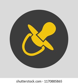 Nipple icon on gray background. Vector illustration