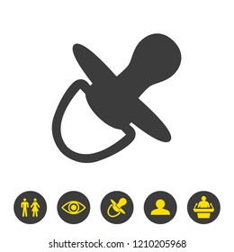 Nipple icon on white background. Vector illustration