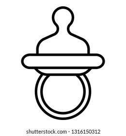 Nipple icon. Outline nipple vector icon for web design isolated on white background