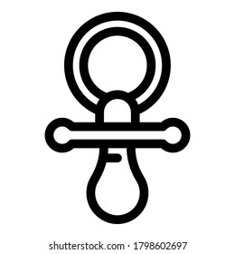 Nipple-Symbol. RahmennippelVektorsymbol für Webdesign einzeln auf weißem Hintergrund