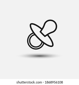 Icono de pezón. Icono de línea delgada relacionado con vector plano para aplicaciones web y móviles. Se puede usar como - logo, pictograma, icono, elemento infográfico. Ilustración vectorial. Eps 10