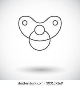 Nipple icon. Thin line flat vector related icon for web and mobile applications. It can be used as - logo, pictogram, icon, infographic element. Vector Illustration. 