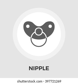 Nipple icon vector. 