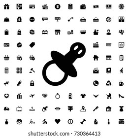 Nipple icon vector isolated on white background. set of filled shopping icons.