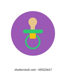 Nipple illustration vector on a purple background. Vector illustration