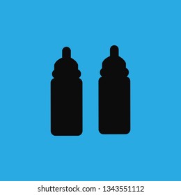 nipple milk bottle icon vector