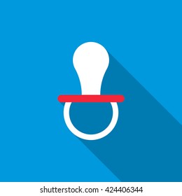 Nipple for newborns icon, flat style