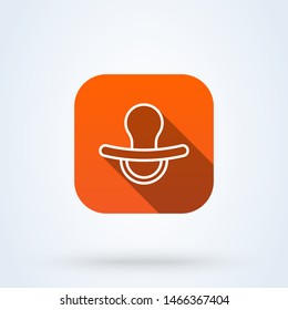 Nipple, Pacifier. line art Simple vector modern icon design illustration