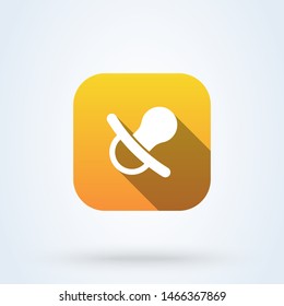 Nipple, Pacifier. Simple vector modern icon design illustration