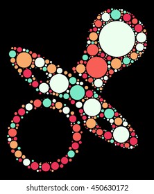 nipple shape vector design by color point