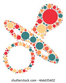 nipple shape vector design by color point