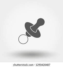 Nipple. Silhouette. Icon for web and mobile application. Vector illustration on a white background. Flat design style..